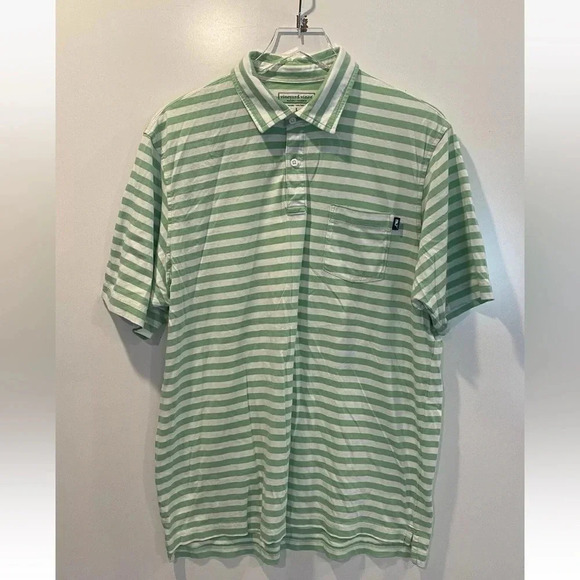 Vineyard Vines Striped Pima Cotton Stripe Polo Shirt Mens Large (683) - Picture 1 of 5
